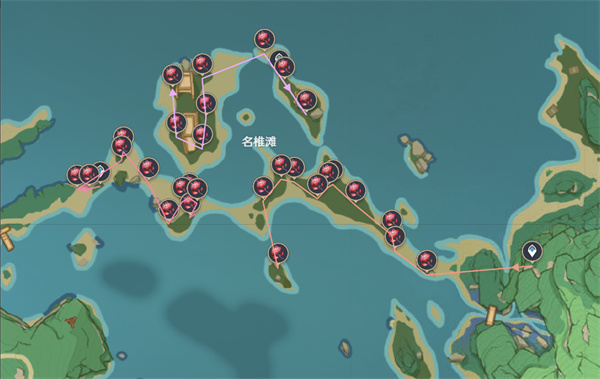 原神血斛采集路线分布图